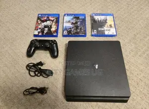 Sony Playstation 4 Slim Gaming Console With Controller Games