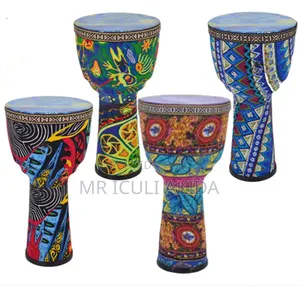 Colorful African Djembe Hand Drumsgoblet-Shaped Percussion Instruments