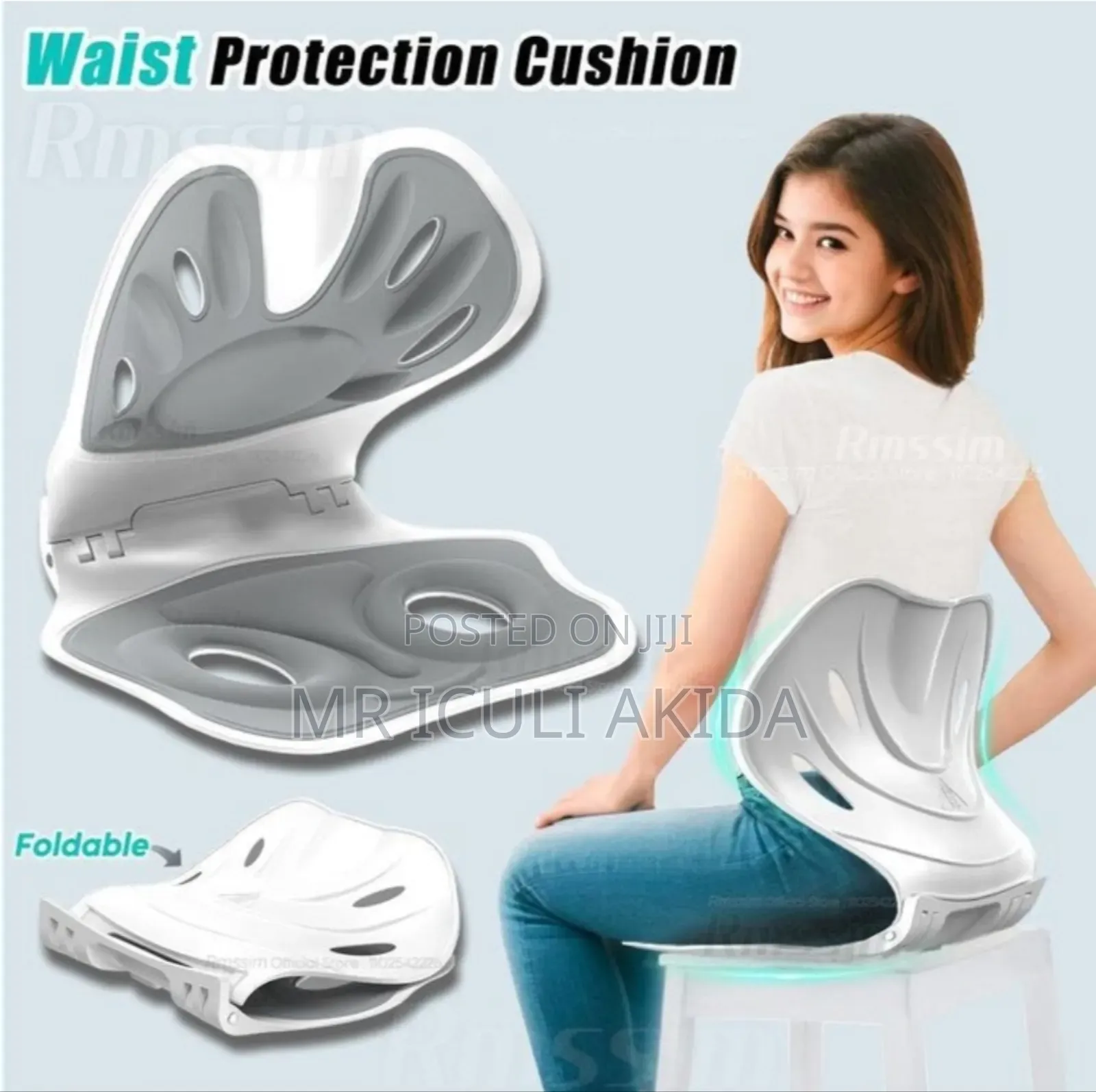 Lumbar Back Support Ergonomic Posture Corrector Seat Cushion Fr Chairs