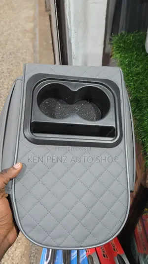 Multifunction Car Armrest Caution Pad With Cup Holders