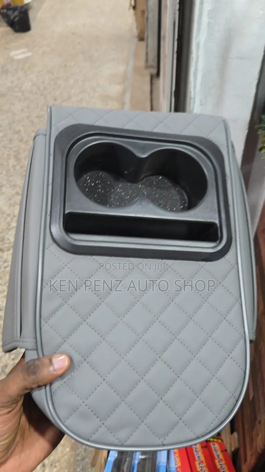 Multifunction Car Armrest Caution Pad With Cup Holders