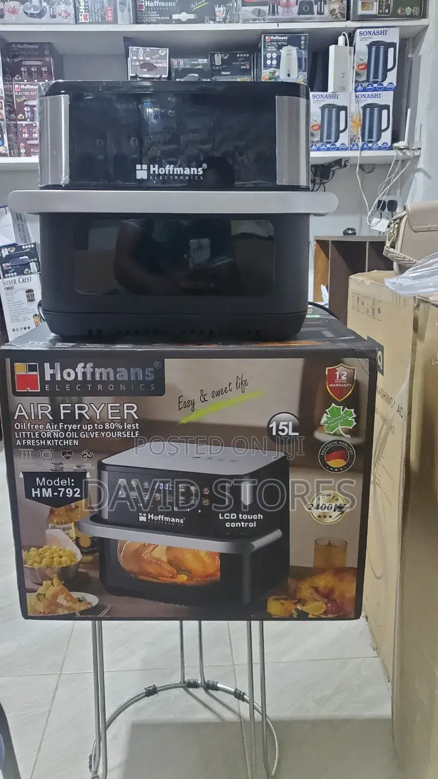 Hoffmans 15l Digital Airfryer – Hm-792 (Led Touch Control)