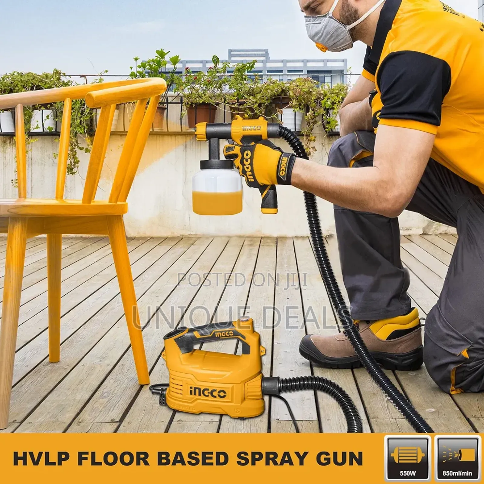 Floor Based Spray Gun, 800ml Paint Sprayer
