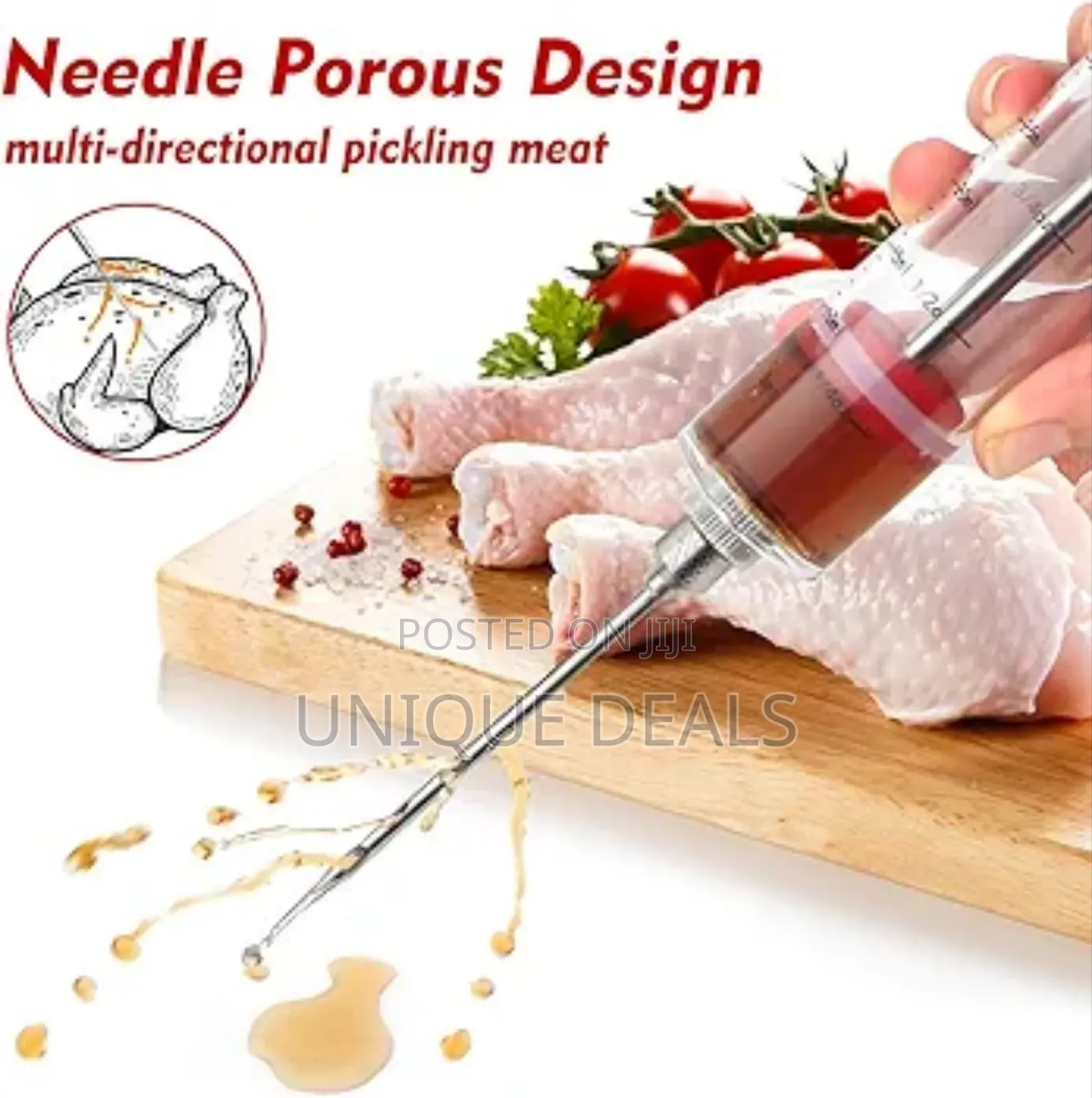 Meat Injector, 1-Oz Plastic BBQ Marinade Injector Kit,