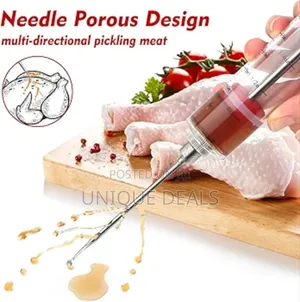 Meat Injector, 1-Oz Plastic BBQ Marinade Injector Kit,