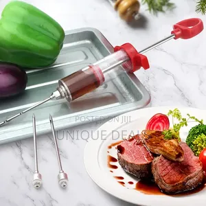 Meat Injector, 1-Oz Plastic BBQ Marinade Injector Kit,
