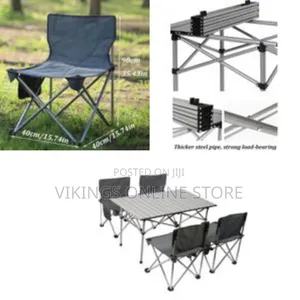 4 Portable Collapsible Picnic Camping Chairs Outdoor and 1 Aluminum