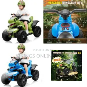 Track Seven 12v Kids Dinosuar Ride on Atv, Ride on Toy Dinosaur Design