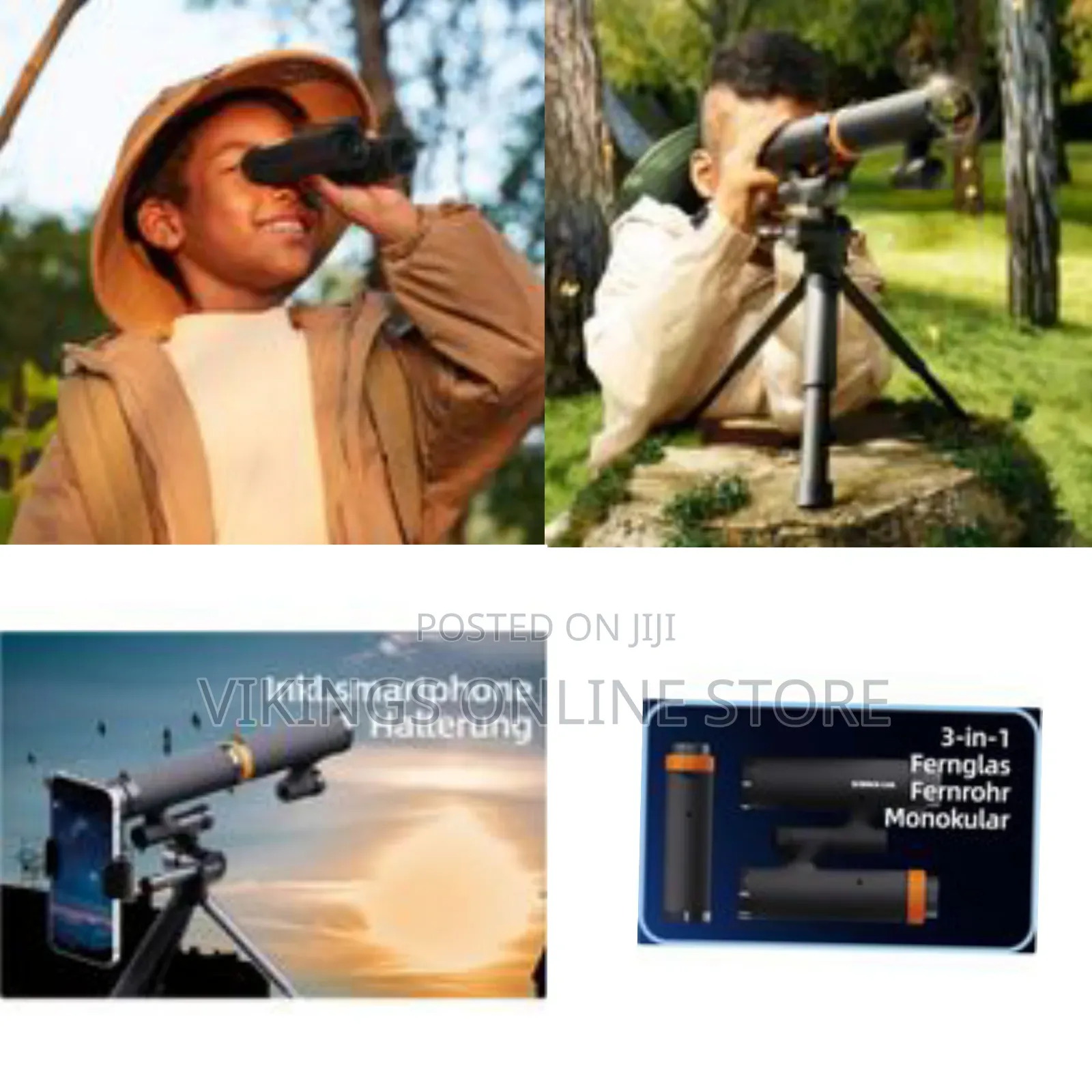 Multifunction Portable Telescope Science Can Binoculars 3-in-1