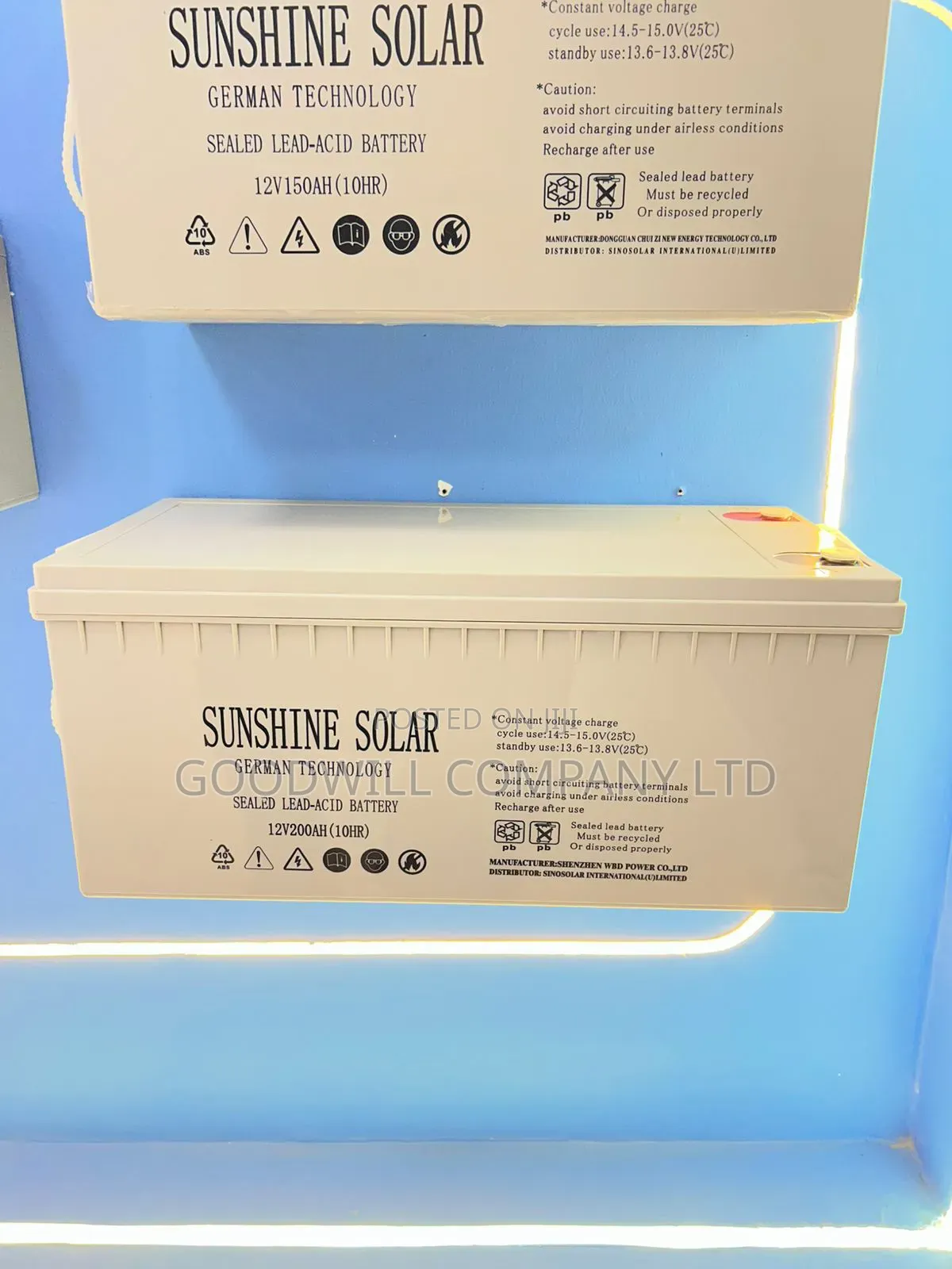 200ah Sunshine Battery