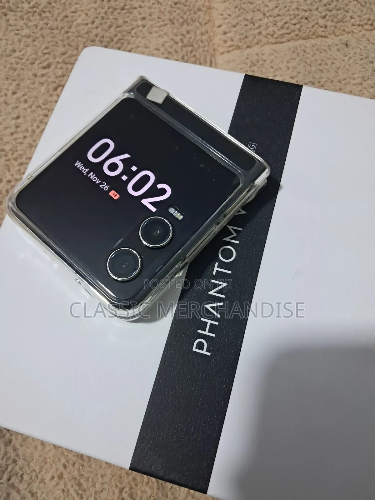 Tecno Phantom V Flip2 5G 256 GB Silver