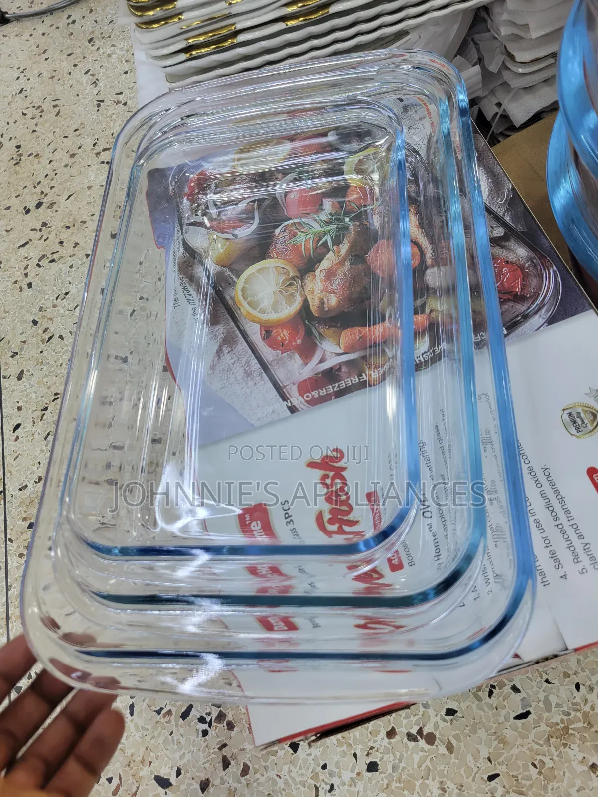 Rectangular Glass Food Storage Containers With Lids – Heat-Resistant