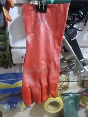 Pvc Green And Red Gloves