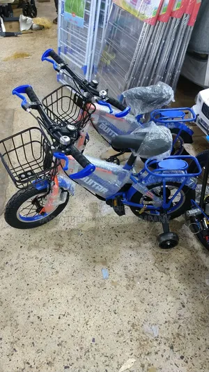 Kids Bicycle With Training Side Wheels Size 14 for 4 Years to 6 Years