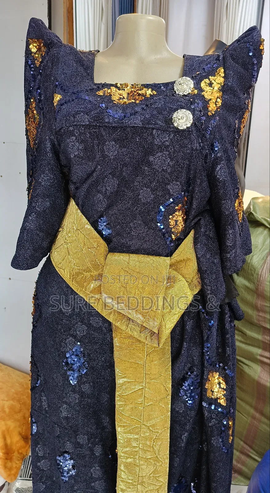 Royal Blue Ready Made Gomesi