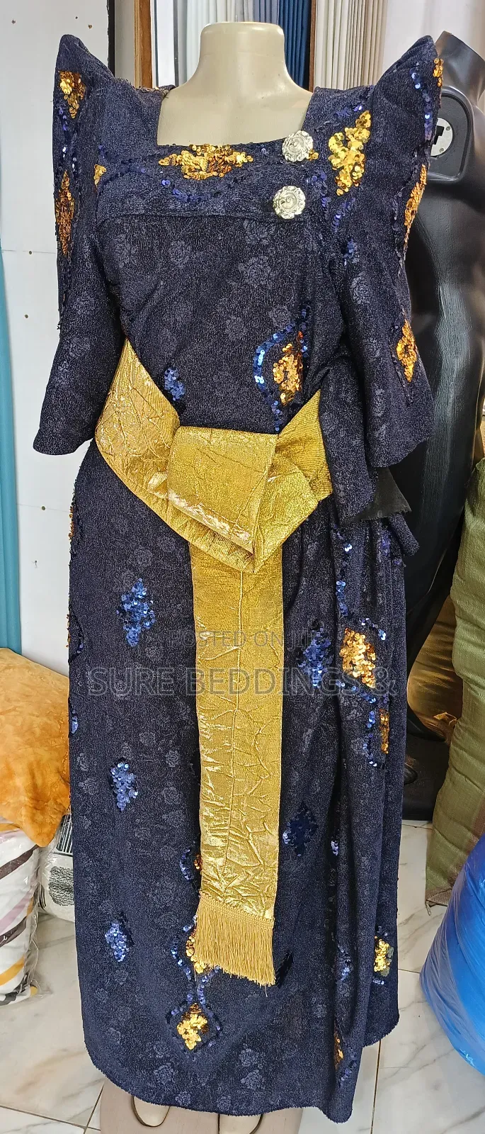 Royal Blue Ready Made Gomesi