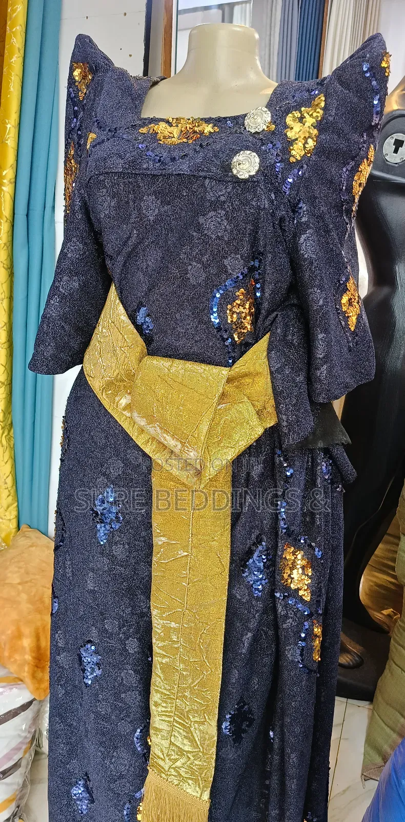 Royal Blue Ready Made Gomesi
