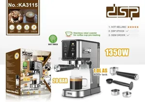DSP 20 Bar 1350w Professional Stainless Steel Espresso Coffee Machine