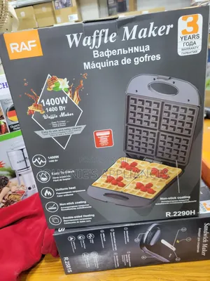 Raff Waffle Maker Machine Nonstick Coating