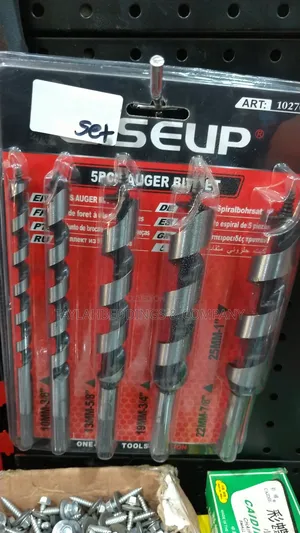 5pcs Auger Bit Carbon Steel Spiral Hex Drill Bits for Woodworking