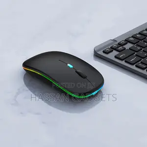 Wireless Bluetooth Mouse Rechargeable Laptop Mice With Led Lights Sile