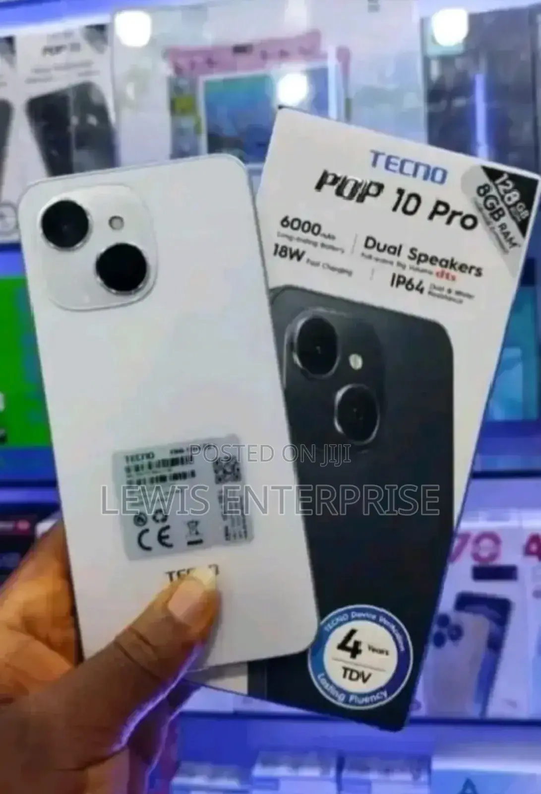 New Tecno Pop 10 Pro 128 GB White