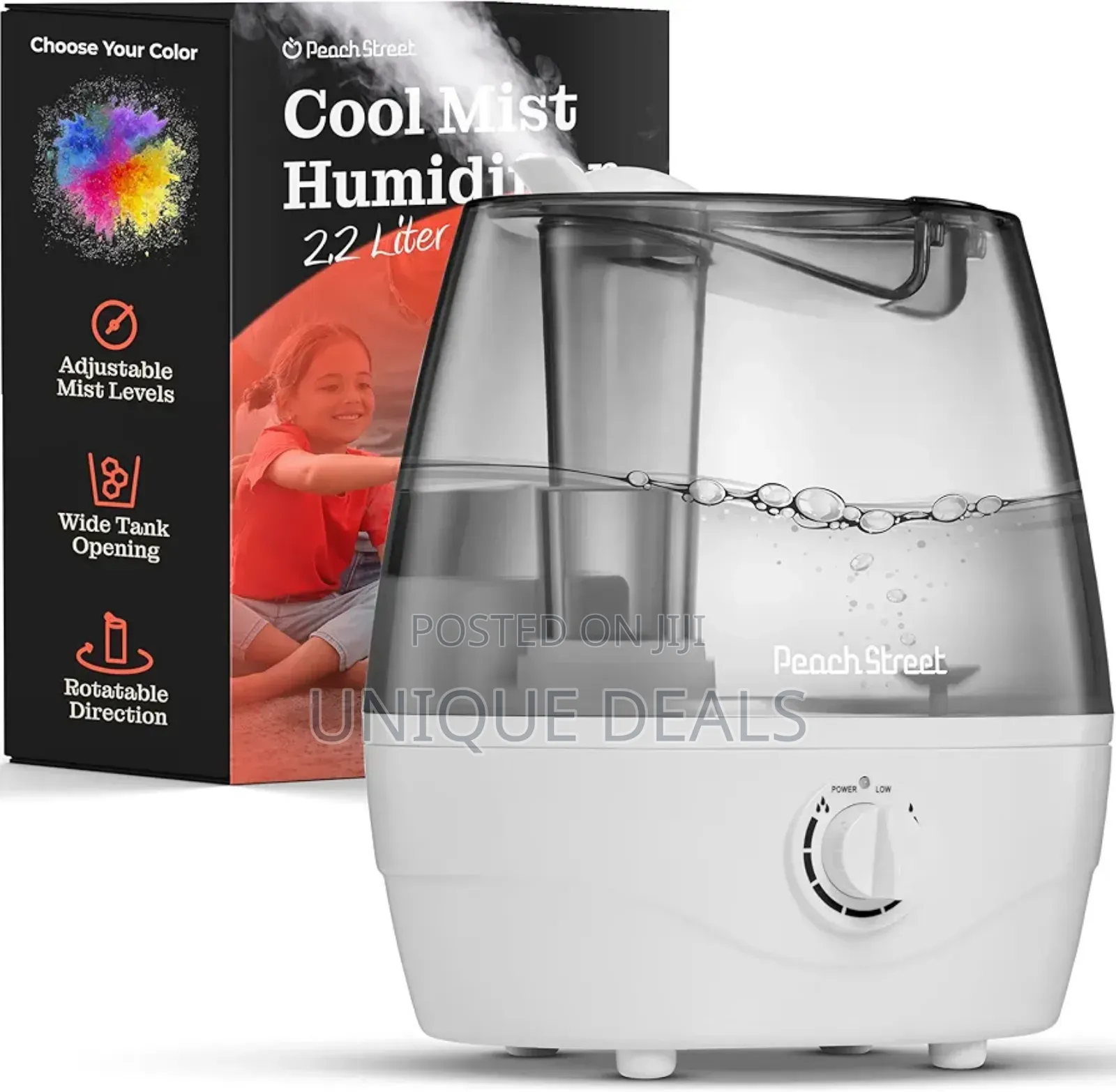 Cool Mist Humidifier - 2.2l Water Tank,