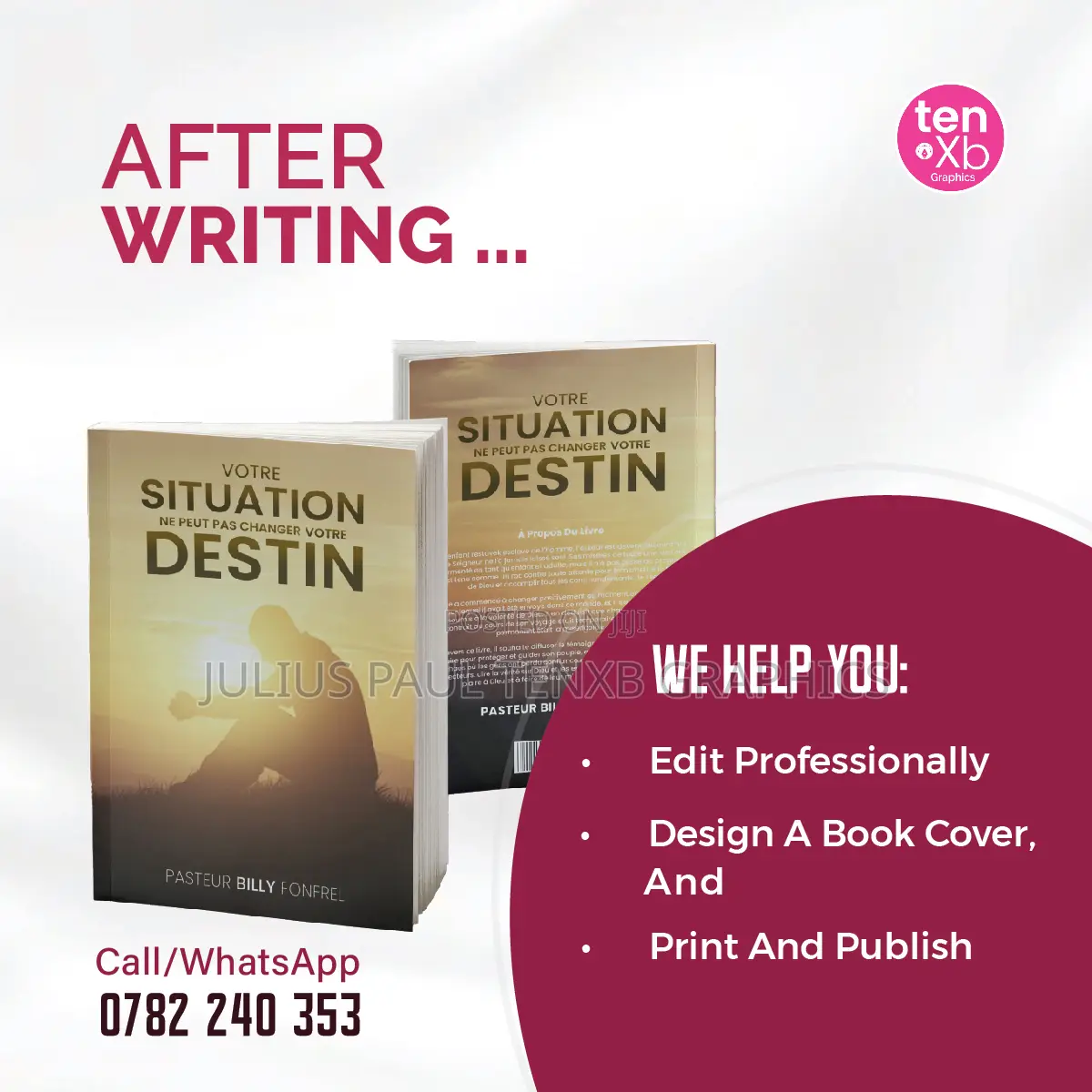 Book Editing, Cover Design and Printing