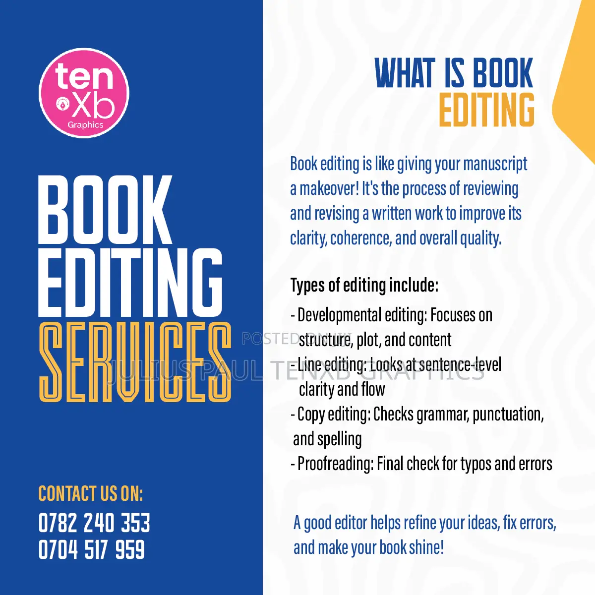 Book Editing, Cover Design and Printing