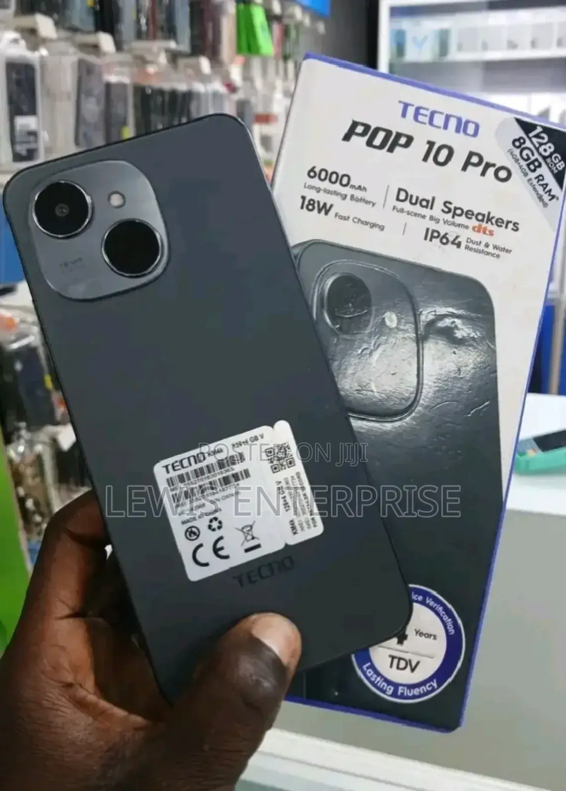 New Tecno Pop 10 Pro 128 GB Black