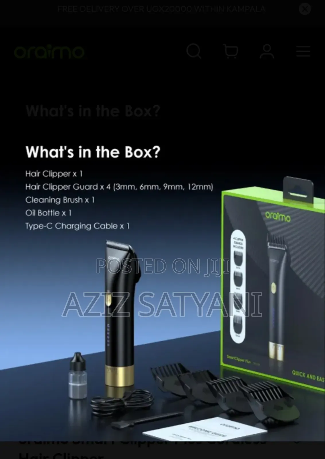 Oraimo Trimmer Smart Clipper Plus Cordless Hair Clipper