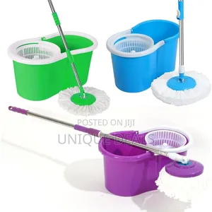 360° Rotating Floor Magic Spin Mop Bucket Set for Microfiber Dry Heads