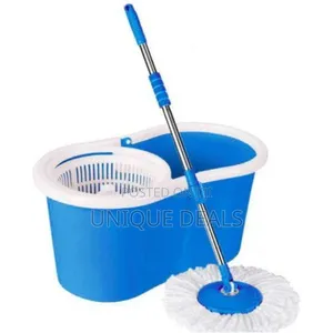 360° Rotating Floor Magic Spin Mop Bucket Set for Microfiber Dry Heads