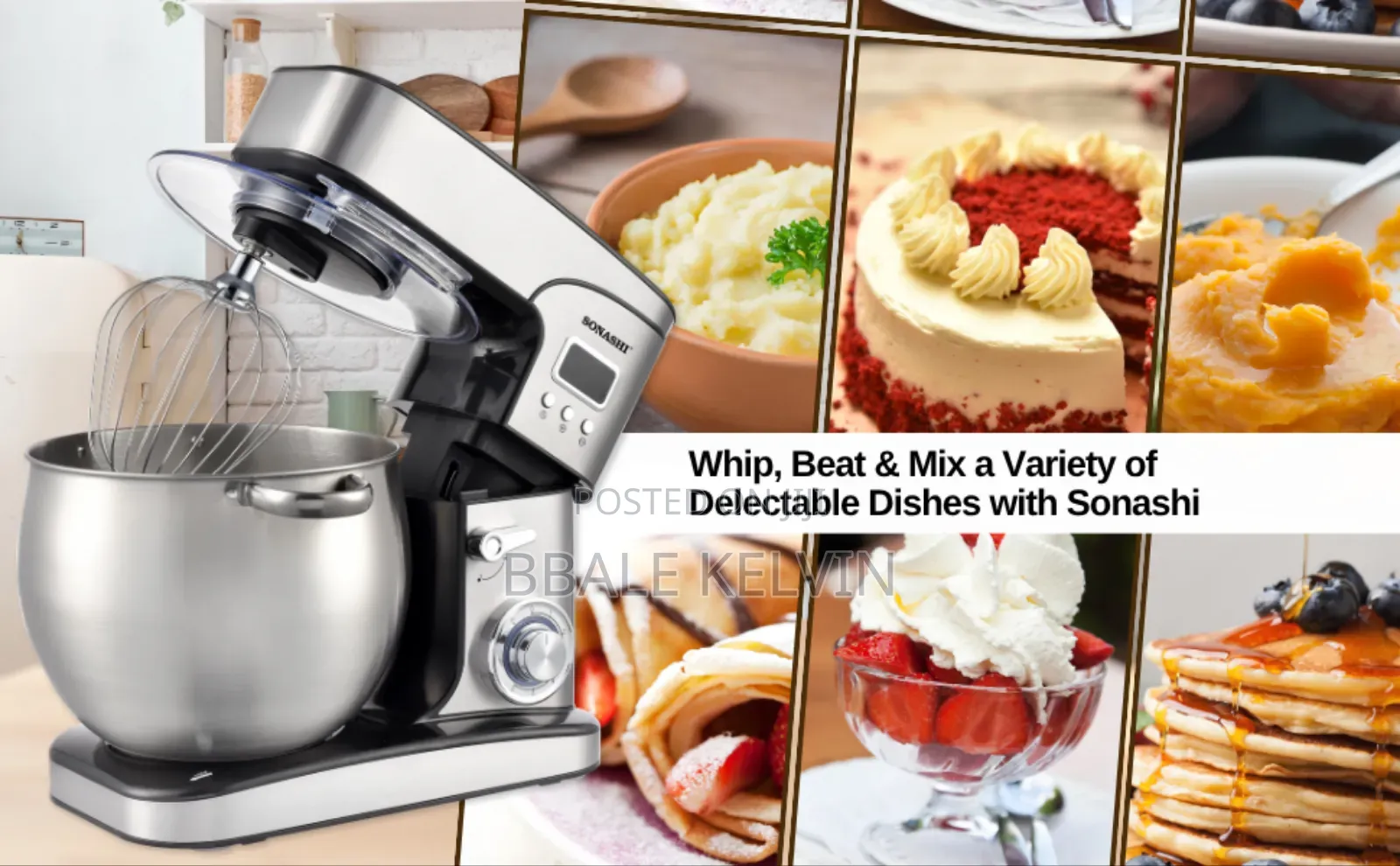 Sonashi 12l Stand Mixer Cake Mixer
