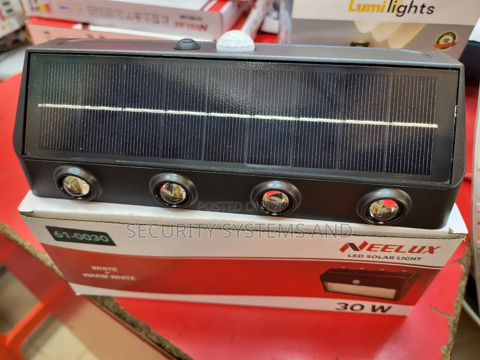 Neelux Solar Wall Light With Warm and White Colour