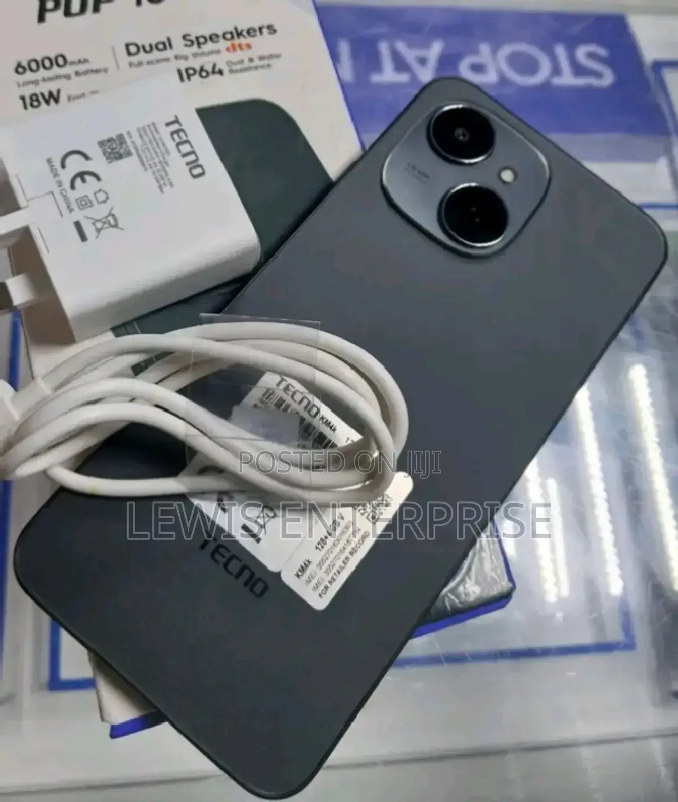 New Tecno Pop 10 Pro 128 GB Black