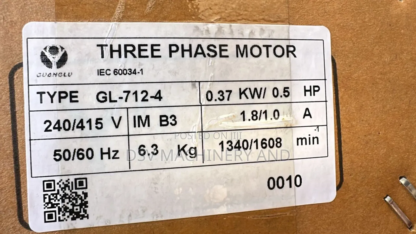 0.37kw 0.5hp 3phase 5b Flanged Motor Normal Speed