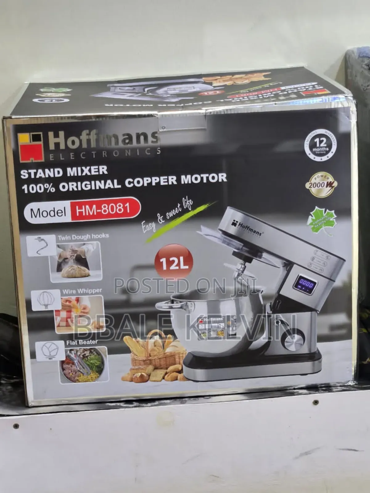 Hoffmans 12l Commercial Stand Mixer Cake Mixer