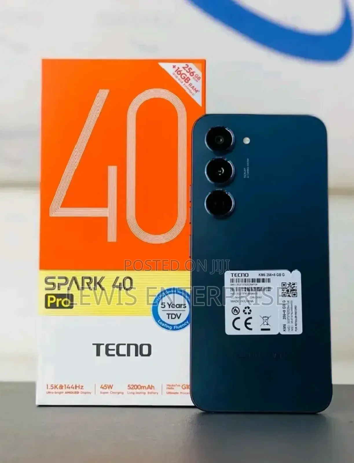 New Tecno Spark 40 Pro 256 GB Black