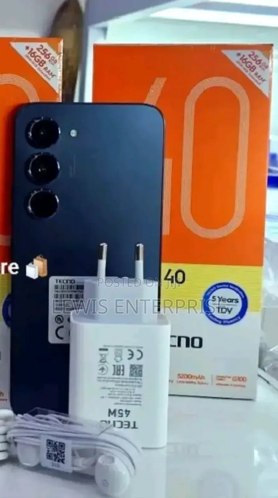 New Tecno Spark 40 Pro 256 GB Black