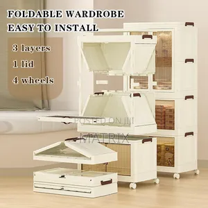 Cloth Storage Cabinet – Foldable Wardrobe Closet Organizer