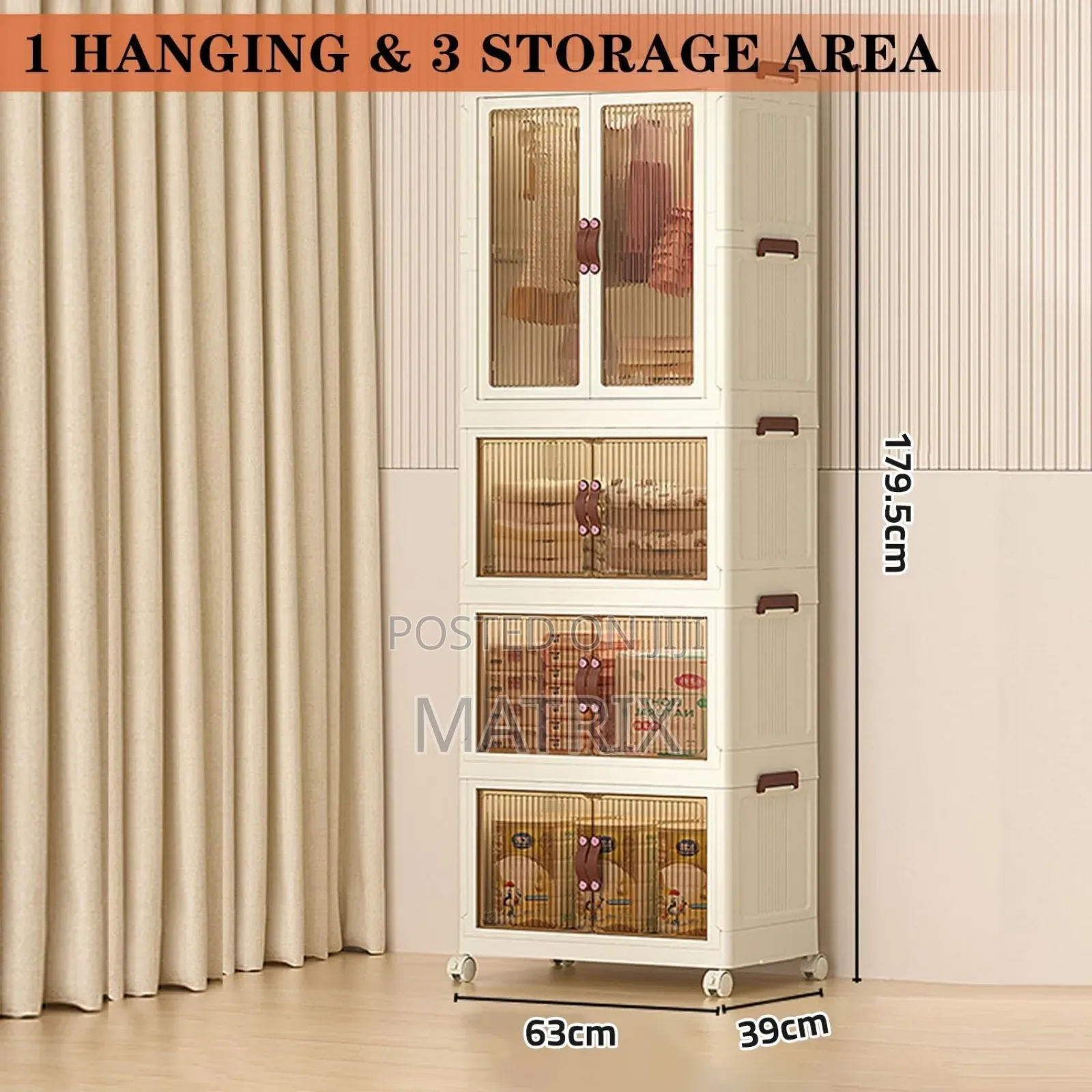 Cloth Storage Cabinet – Foldable Wardrobe Closet Organizer