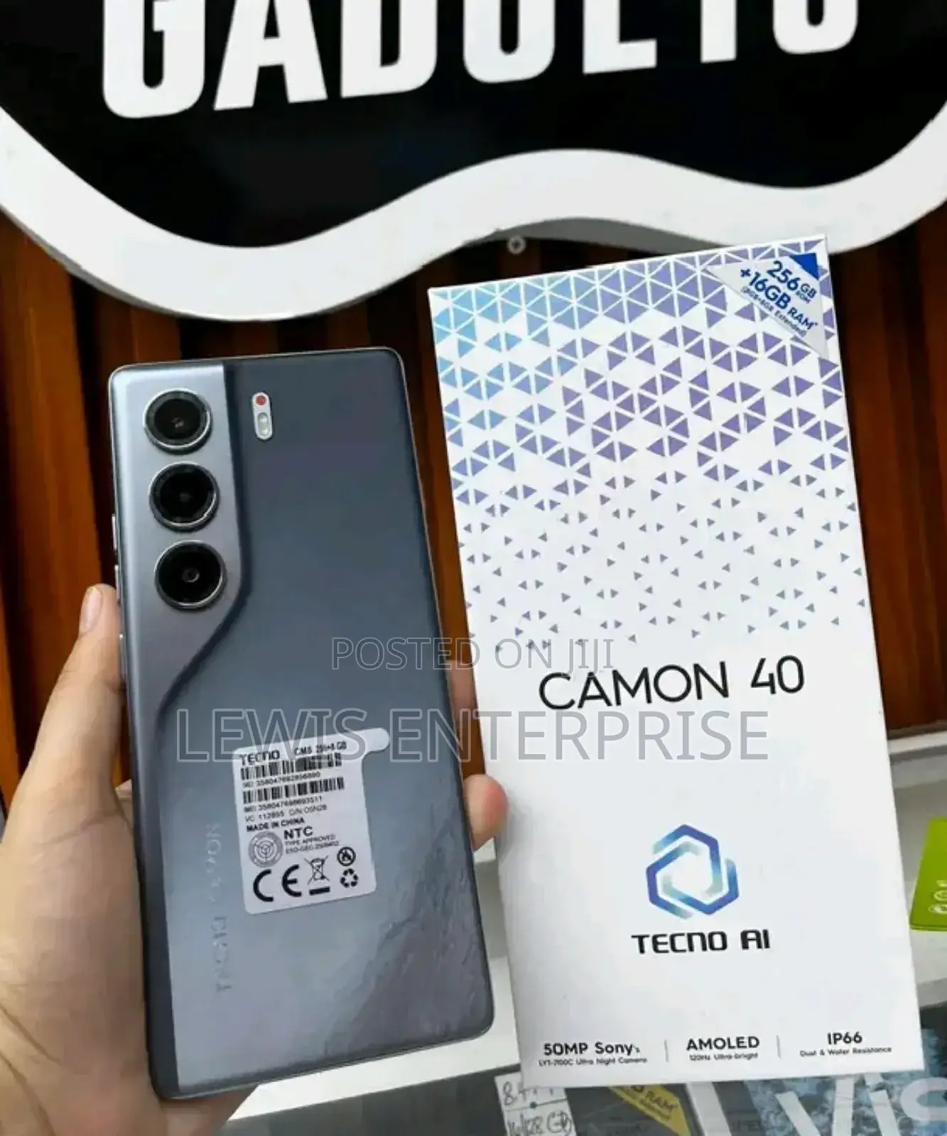 New Tecno Camon 40 256 GB Black