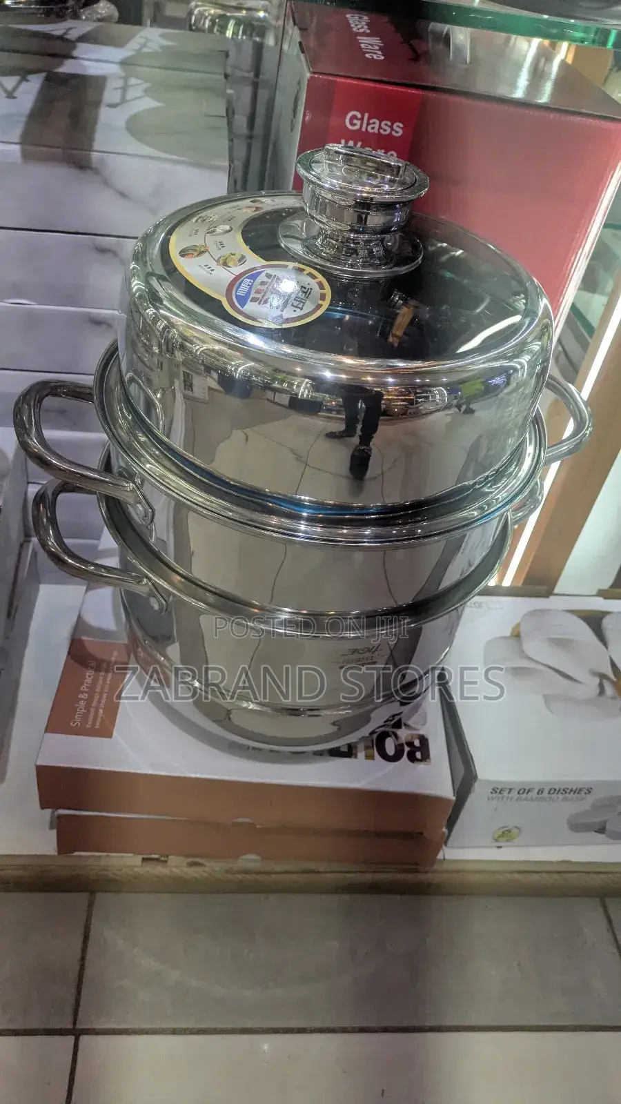Stainless Steel 3 Tier Food Steamer 32cm