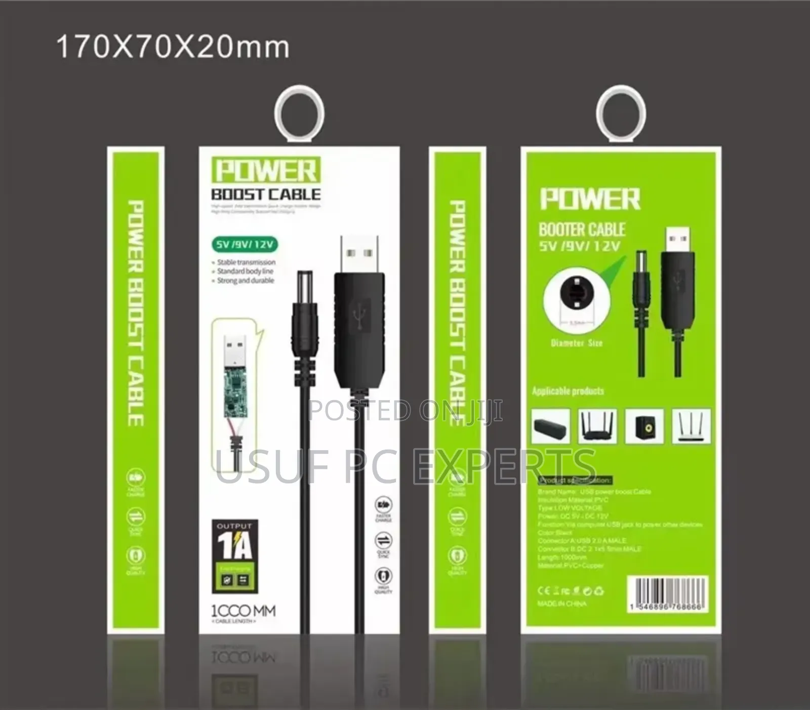 Power Boost Cable From 5v to 12 Volts for Routers