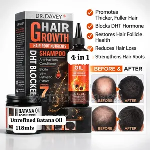 Batana Oil DHT Blocker Shampoo Anti Hair Loss, Thick Fuller Hair