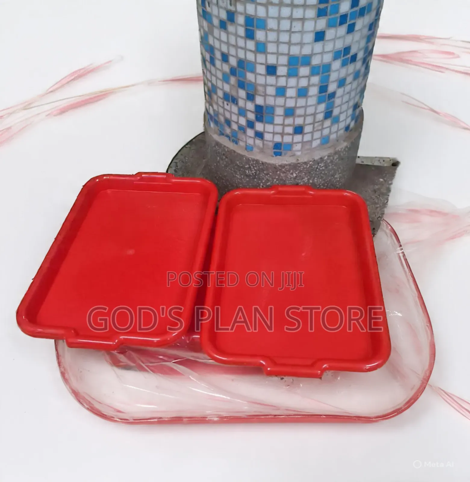 Heavy Duty Plastic Service Tray 1pc Red