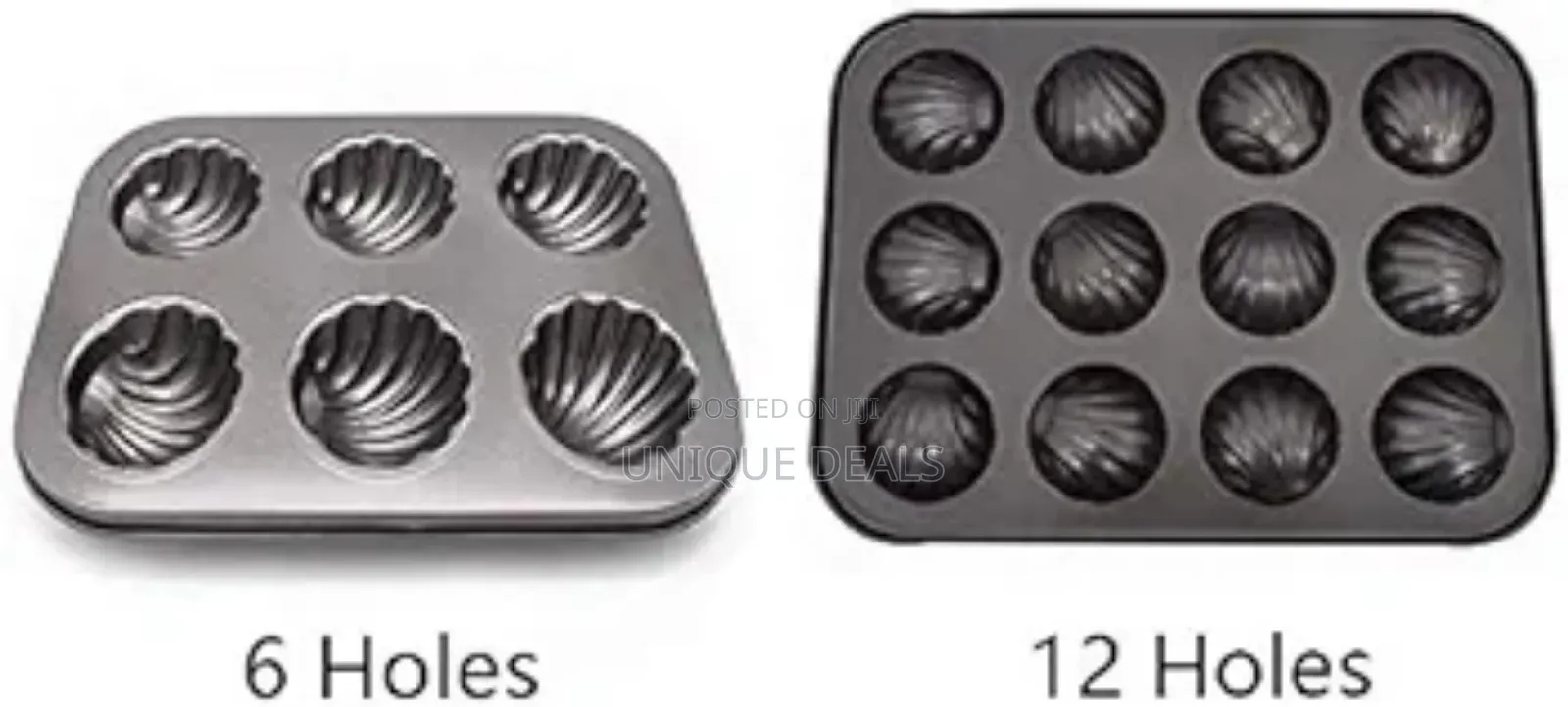 Shell Shaped Baking Tray, 6-Hole Carbon Steel Cake Mold