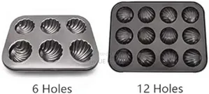 Shell Shaped Baking Tray, 6-Hole Carbon Steel Cake Mold