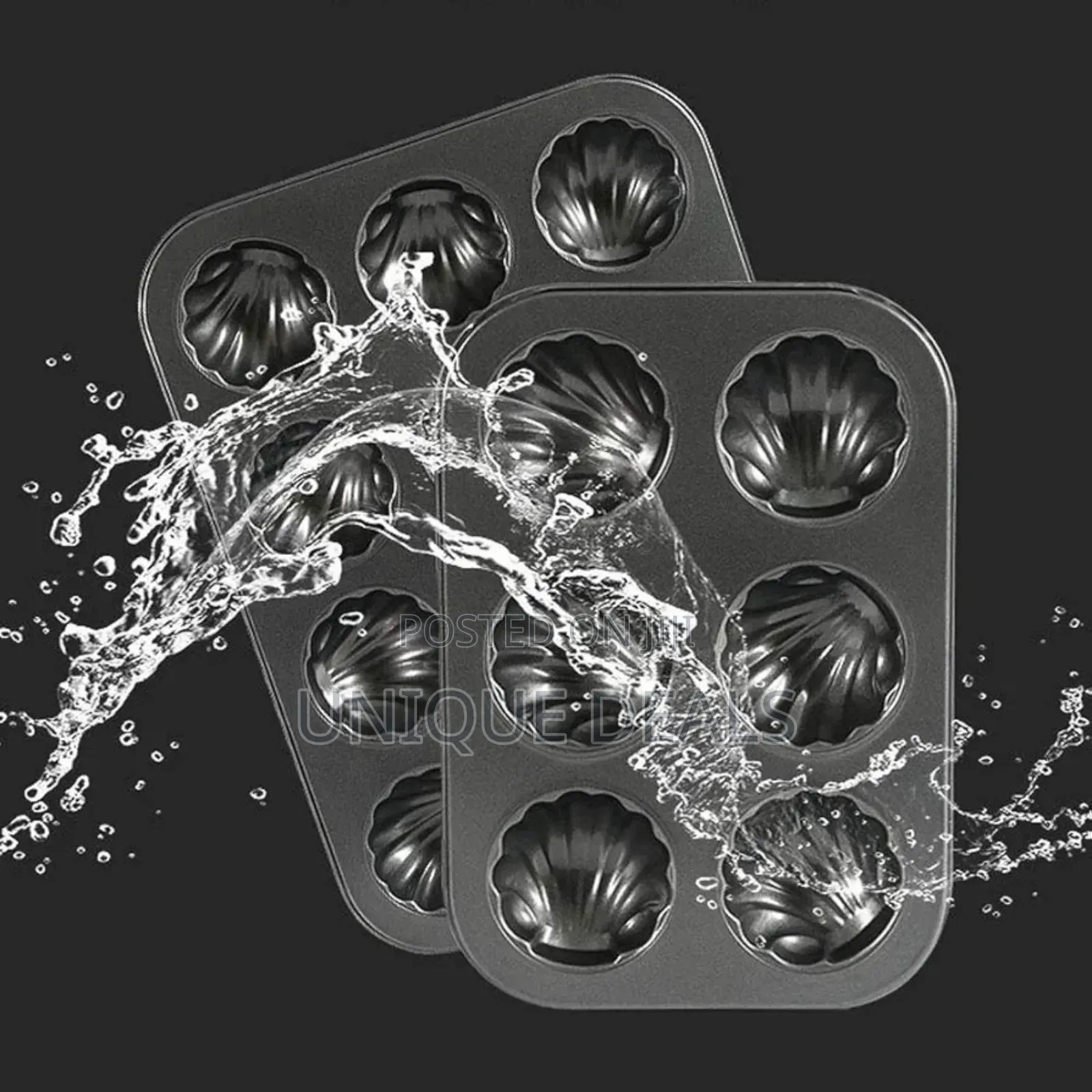 Shell Shaped Baking Tray, 6-Hole Carbon Steel Cake Mold